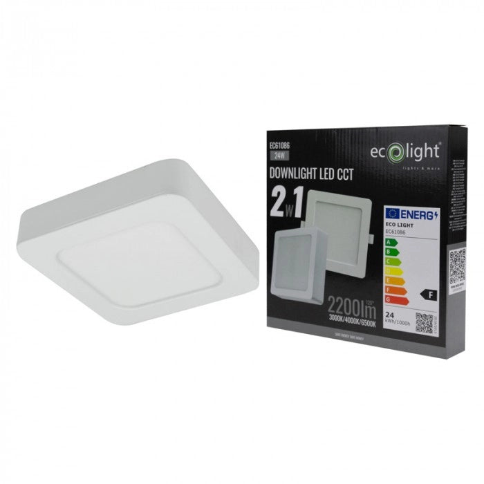 Pannello LED quadrato 24W CCT 2in1 bianco Ecolight