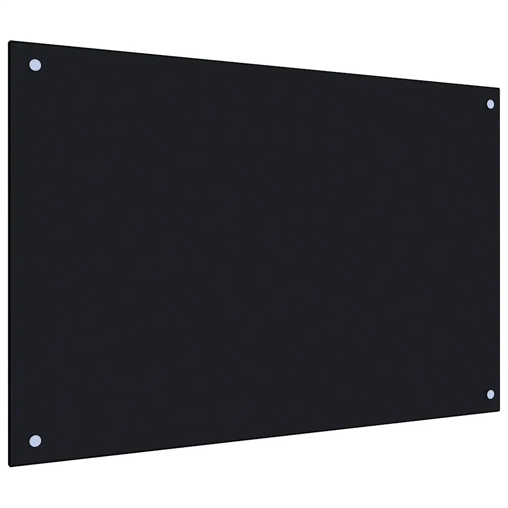 Paraschizzi per Cucina Nero 90x50 cm in Vetro Temperato CFW7420125