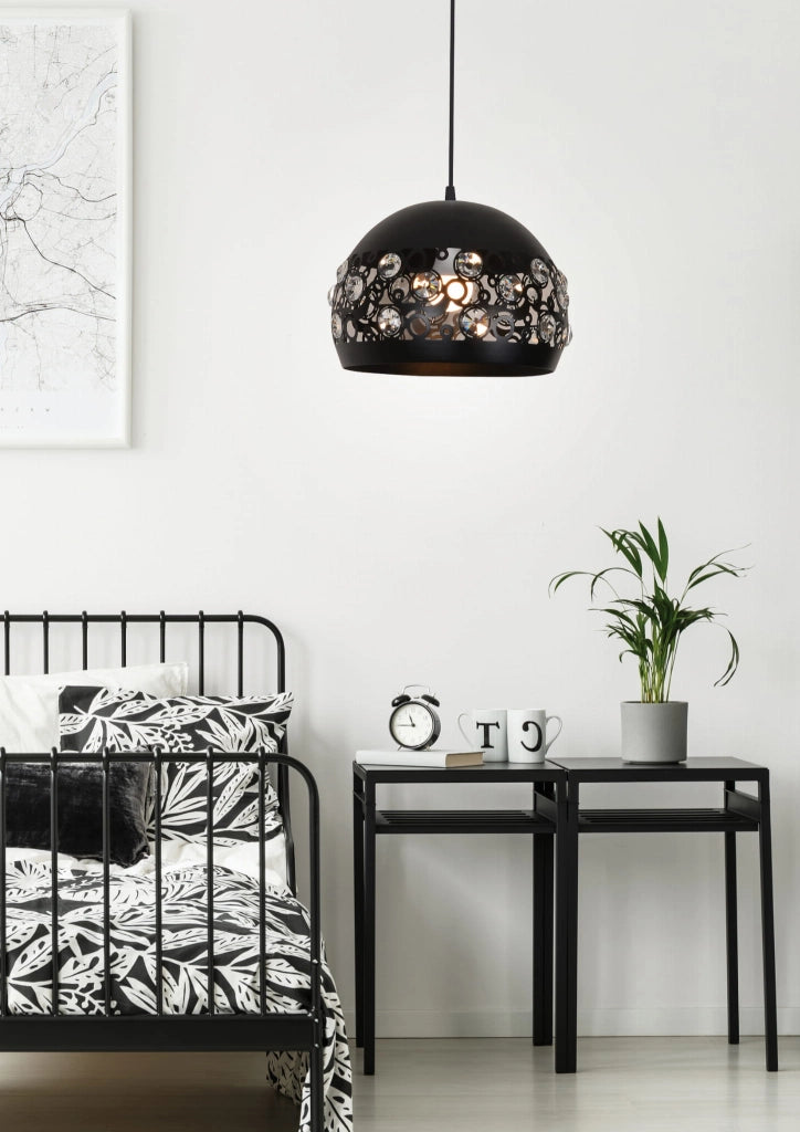 Lampada a sospensione Candellux Jolina nera Ø30 E27