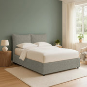 Wetherby, Letto Matrimoniale Sfoderabile Made in Italy, Grigio