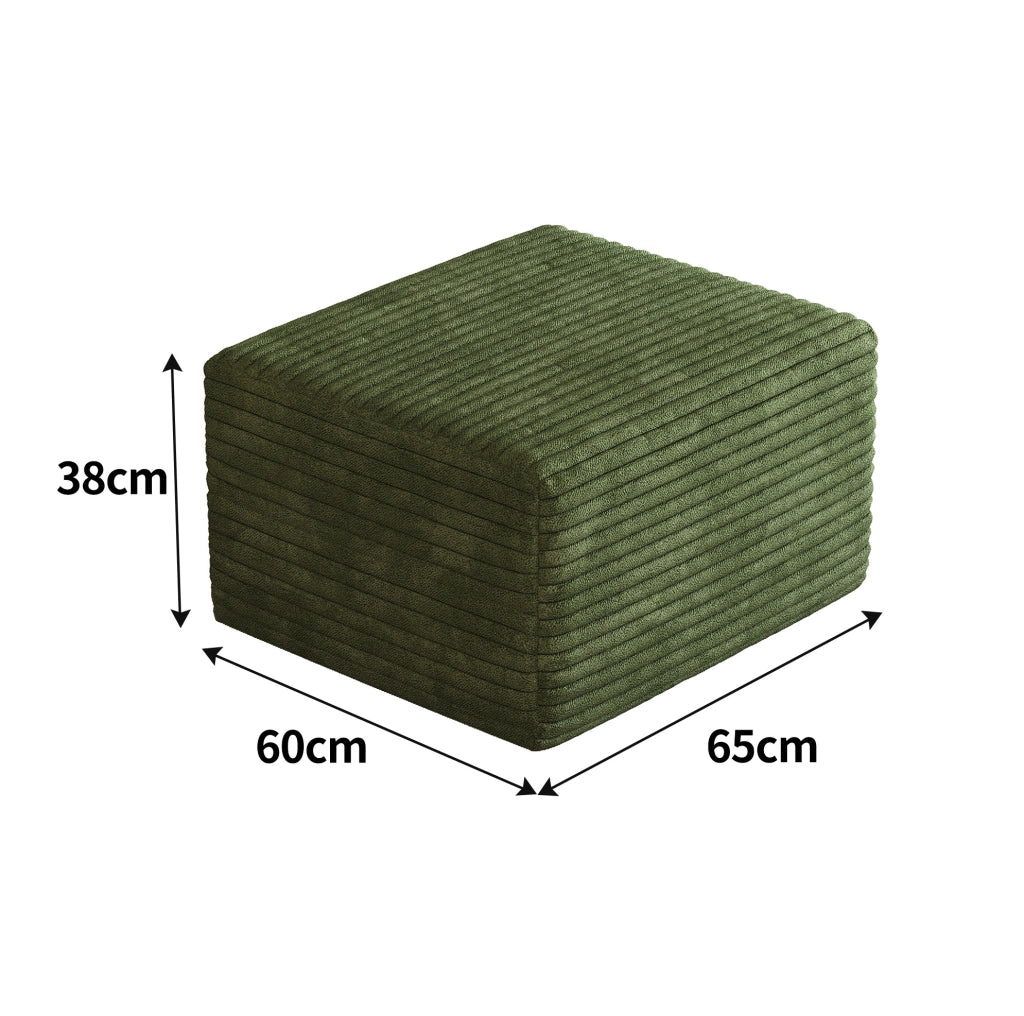 POUF Verde 72x18x18 cm in tessuto