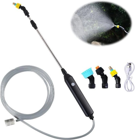 Sprinkler Elettrico per Piante con 3 Bocche Regolabili e Tubo da 3 m, Irrigazione per Giardino, Prato e Sottoterra
