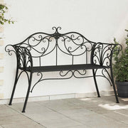 Panchina da giardino 2-Numero di posti 130 x 47 x 90 cm Acciaio 42029542