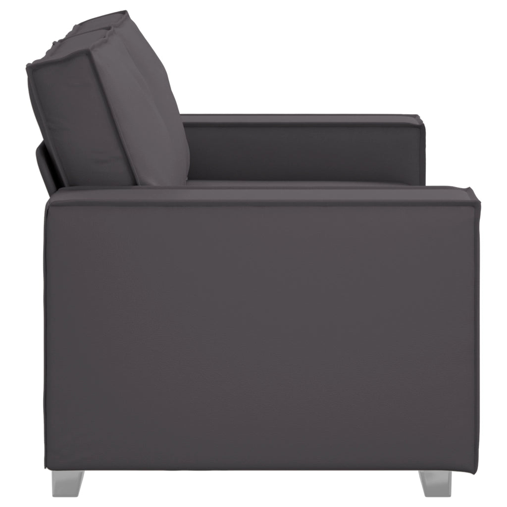 Divanetto grigio in pelle sintetica da 120 cm