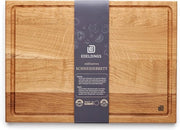 Piatto di taglio e servizio in legno di quercia - antibatterico - 1 pezzo - 35 x 25 cm - legno massello