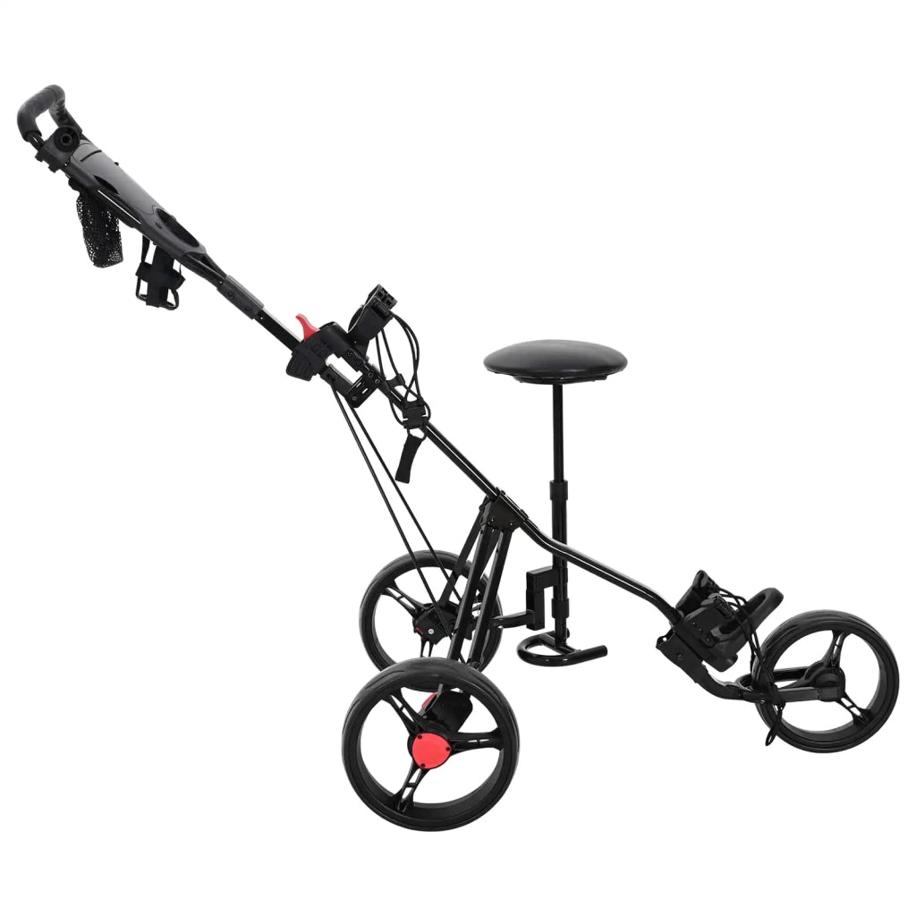 Carrello da golf con sedile Nero 95 x 69 x 114 cm Ferro 42033588
