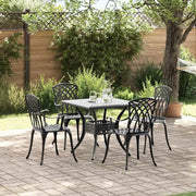 Set di Tavolo da Giardino 5 pcs Nero Alluminio pressofuso 3334761