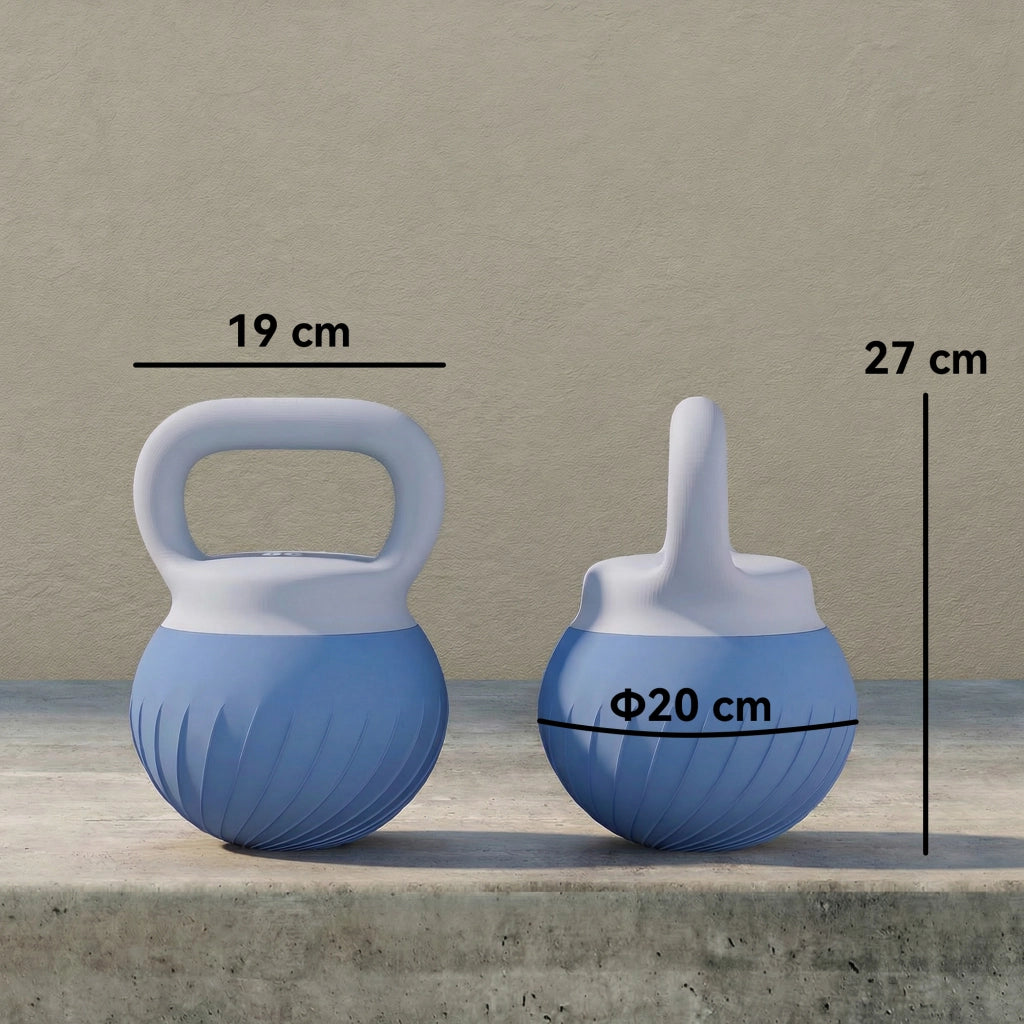 Kettlebell 8 kg ¨C Xylo ¨C Impugnatura Ergonomica Antiscivolo, Blu