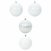 Set di Palle di Natale 4 pz-Decorazioni natalizie Bianco Plastica