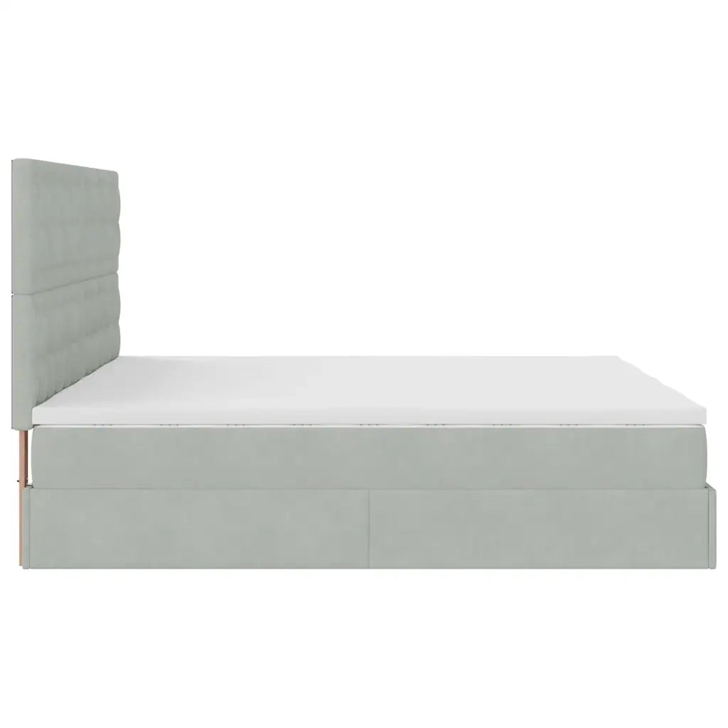 Struttura Letto Pouf con Materassi 180x200 cm Velluto 3314657