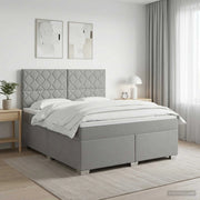 Letto box spring con materasso Grigio Chiaro 180 x 200 cm 3453472
