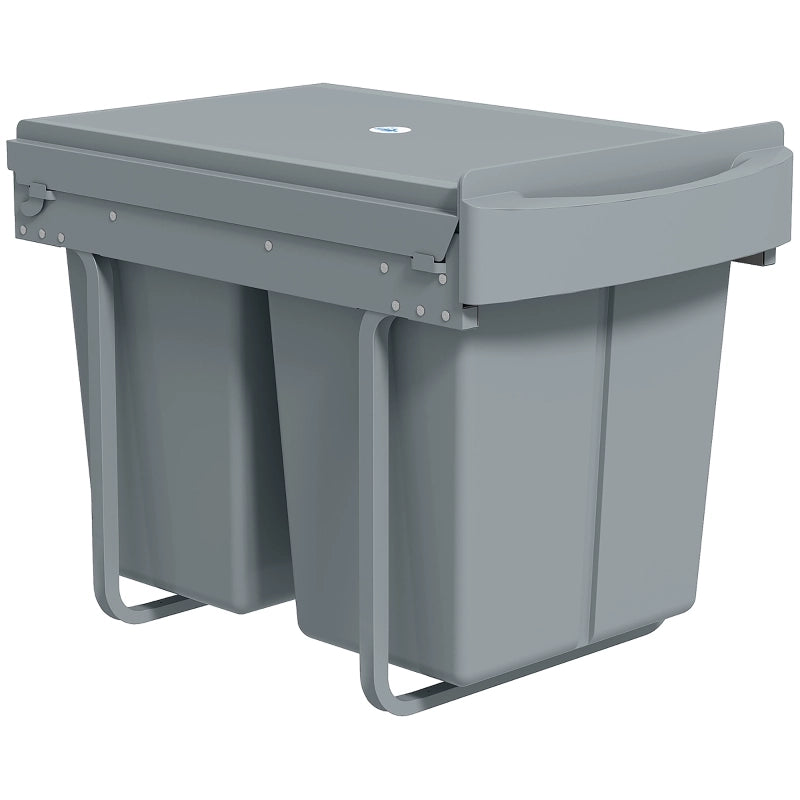 PATTUMIERA DA INCASSO 52x33,5x41 cm Grigia 40 L 2x20 L