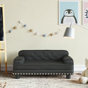 Divano per Bambini-Sofa-Divanetto Nero 70x45x30 cm in Similpelle 747179