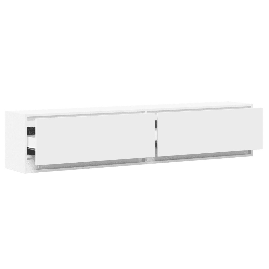 Mobile TV a Parete con LED Bianco 180x31x38 cm 3307947