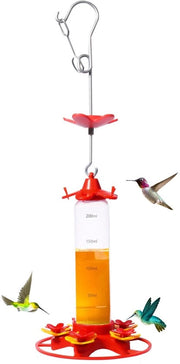 Casa nutrizionale per colibrì, stazione di alimentazione per uccelli da appendere, casa nutrizionale per uccelli selvatici, alimentazione per uccelli tutto l'anno, adatto per giardino/terrazzo/balcone, trasparente.
