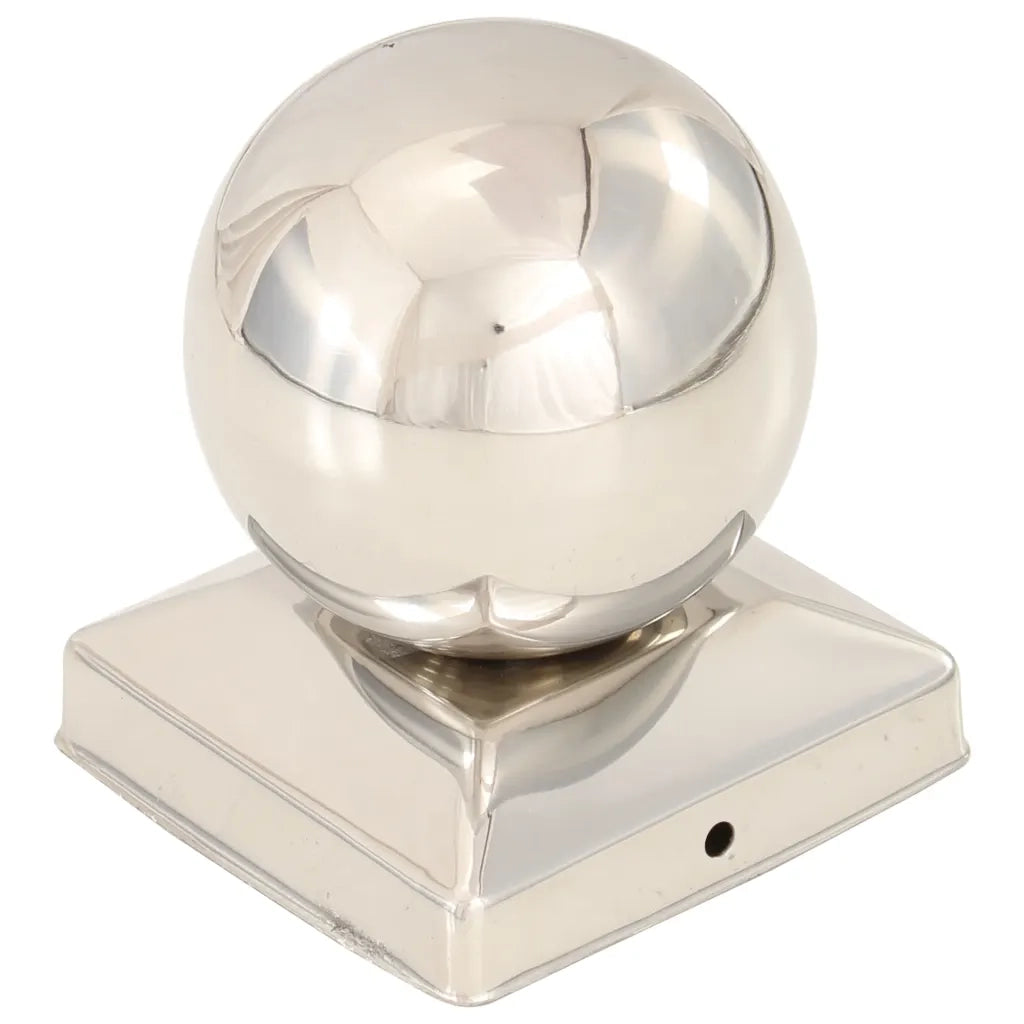 Tappi per Pali 6 pz EstremitÃ  a Globo in Acciaio Inox 91x91 mm