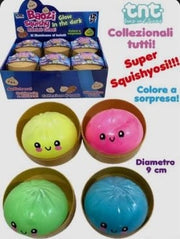 Baozi Squishy,Antistress schaccia e strizza Glow in the dark, 1 pezzo colore casuale,Toys Garden,Eta 3+