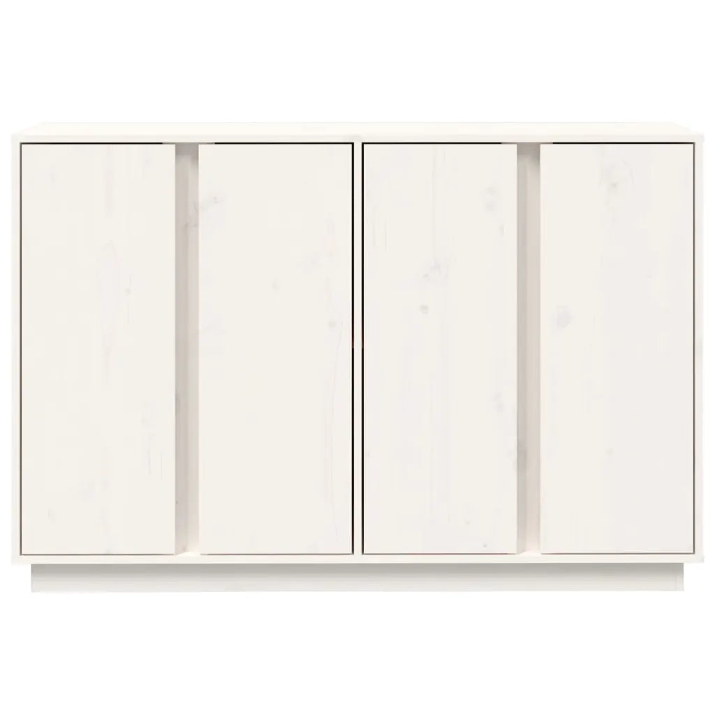 Credenza-Buffet-Armadio da cucina Bianca 120x35x80 cm in Legno Massello di Pino