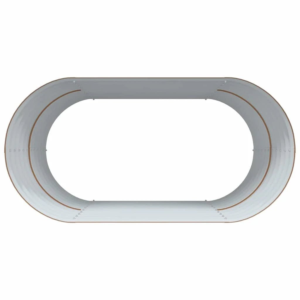Fioriera rialzata moderna per esterni 160 x 80 x 81 cm resistente minimalista chic in acciaio marrone 02_0058954