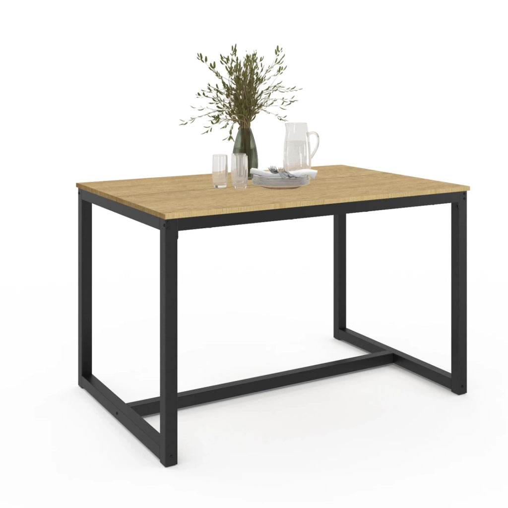 IDMarket - DETROIT 6 persone tavolo da pranzo rettangolare di design industriale 120 cm