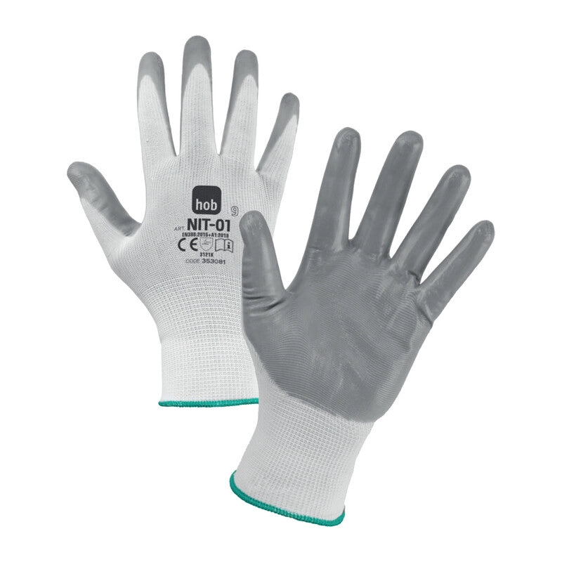 GUANTI HOB POLIESTERE/NITRILE NBR NIT-01 TG.  8- 12,0 paia