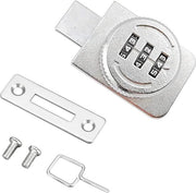 Chiusura in vetro - Chiave senza chiave - Slitta regolabile 3-digitale combinazione - Adatto per porte in vetro da 5-8 mm - Zinco di alta qualità - Chiusura di sicurezza per armadi