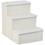 Scala per animali domestici 3 gradini 48 cm ¨C zephmum ¨C bianco pieghevole