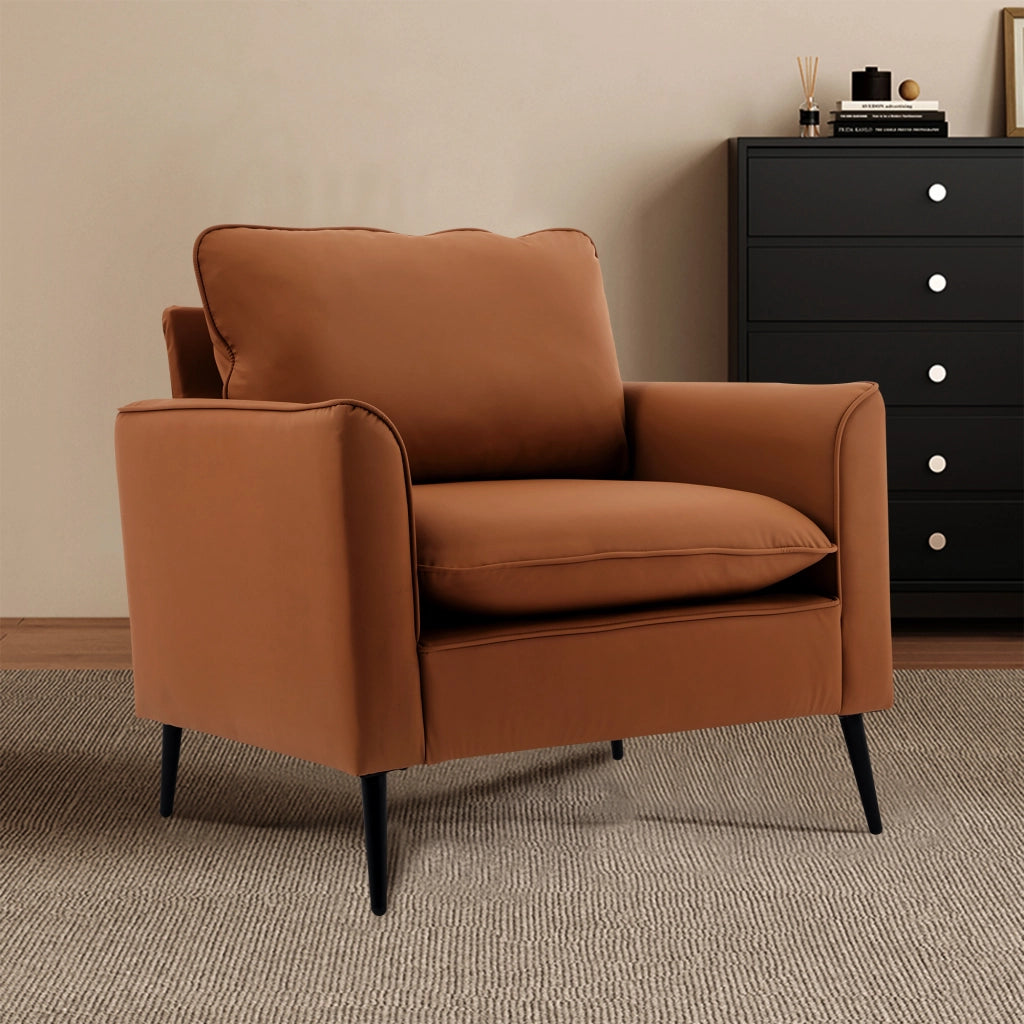 Divano singolo nordico - Zephmum- Pelle sintetica antigraffio, elegante e lussuoso