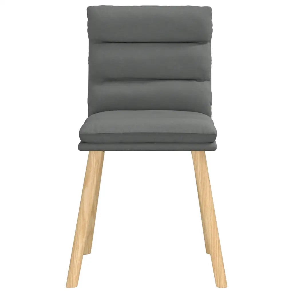 Sedie da Pranzo 4 pz Grigio Scuro in Tessuto 3315394