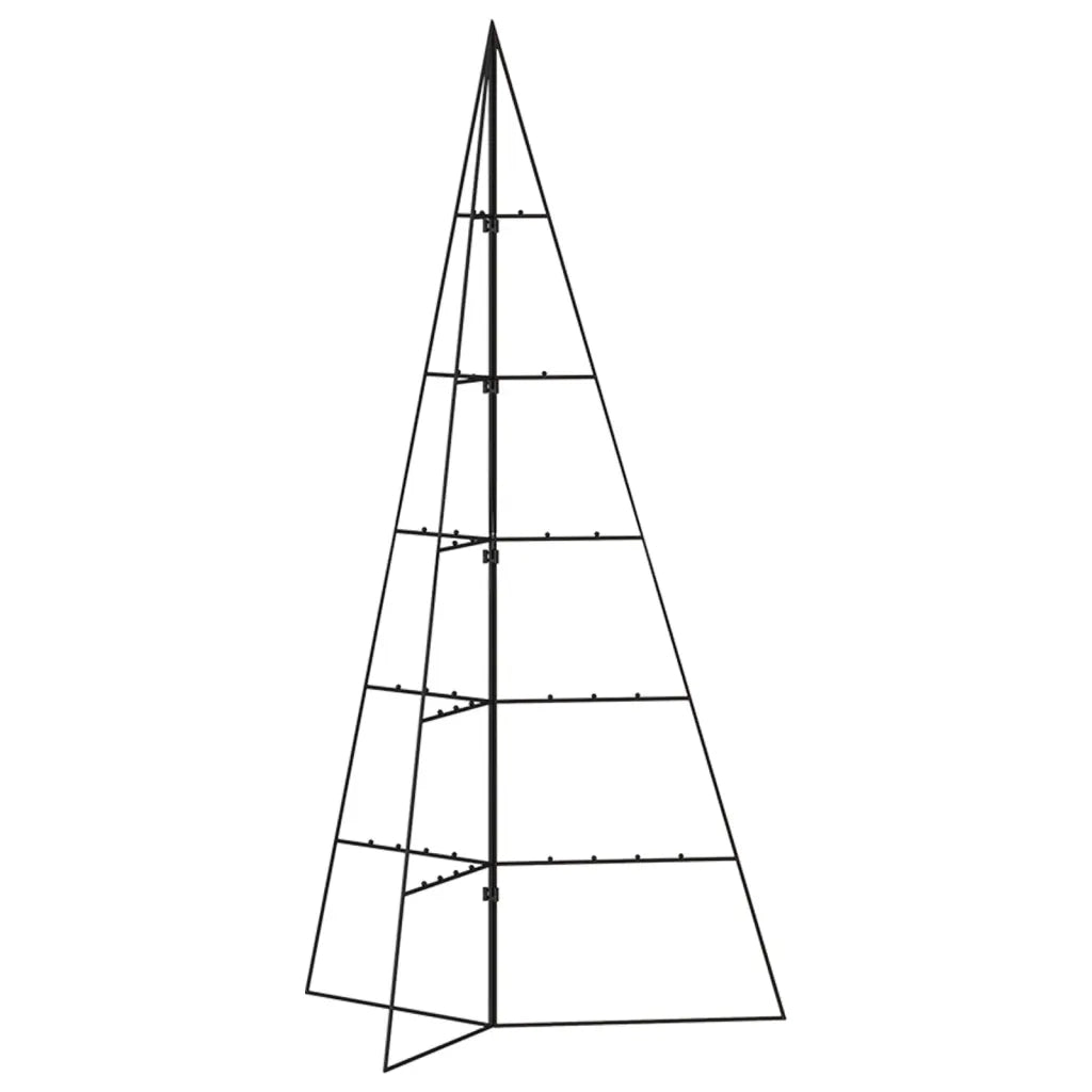 Albero di Natale Decorativo in Metallo Nero 100 cm