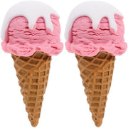 Decorazioni da gelato realistico da 2 pezzi - Miniatura in plastica - Sostenibile - Dimensioni 7,3 x 3,5 x 2 cm - Imitazione gelato