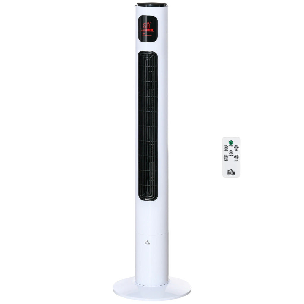 Ventilatore a colonna ¨C zephmum ¨C oscillante 70¡ã, timer 12h, telecomando, LED, 45W, bianco