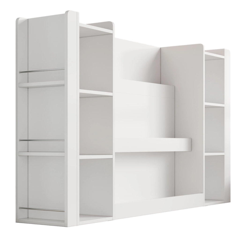 Libreria per bambini ULEVR 140x30x95 cm con ripiani aperti, in MDF bianco