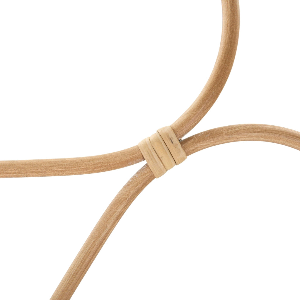 Bavasi, Specchio Finiture in Rattan, 66x66h cm Marrone