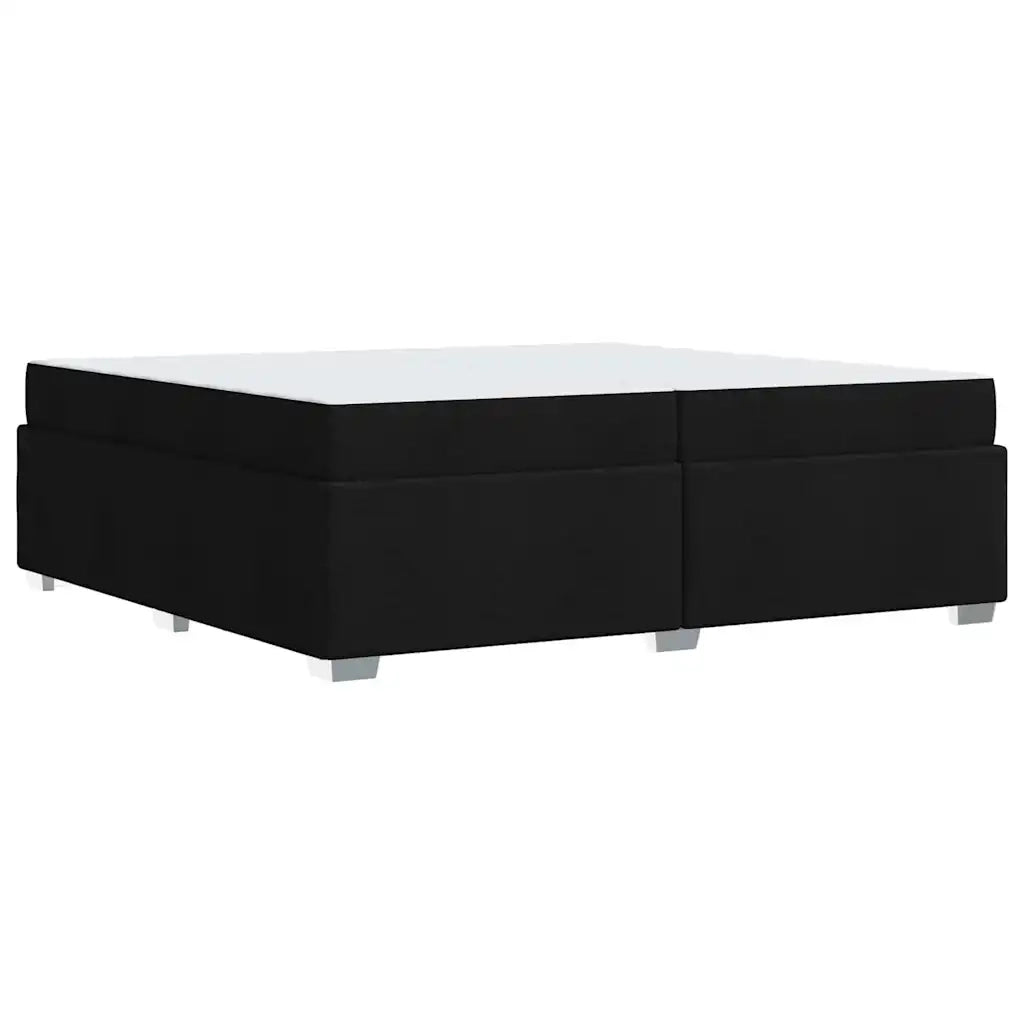 Struttura del letto con materasso Nero 200 x 200 cm Tessuto