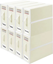 Organizzatore di tessuti per letto pieghevole con finestra e chiusura a righelli - 8 pezzi - tessuti per letto King e Queen - beige