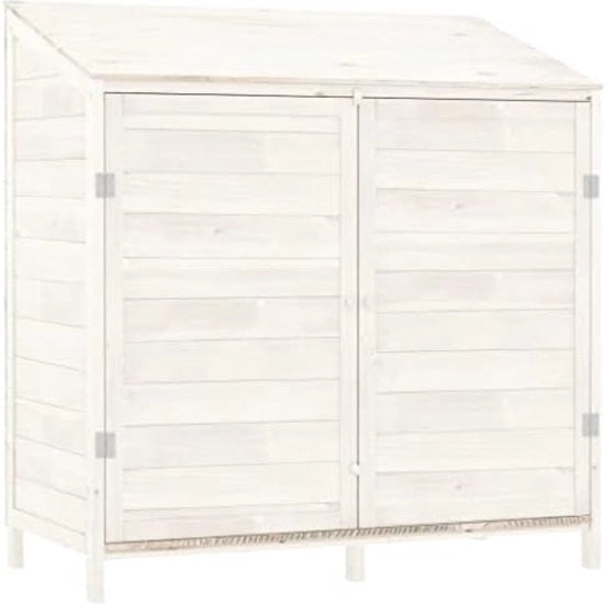 Cassa da Giardino in Legno - Cassa da Giardino da Trasporto in Legno - Giardinaggio in Legno - Cassette da Giardino per Esterno - 102x52x112 CM - Bianco