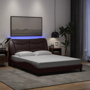 Giroletto con LED senza Materasso Hvar Marrone Scuro 120x200 cm 3213693