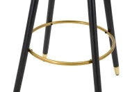 Sgabello Bar Prague Nero cm 55X56X104
