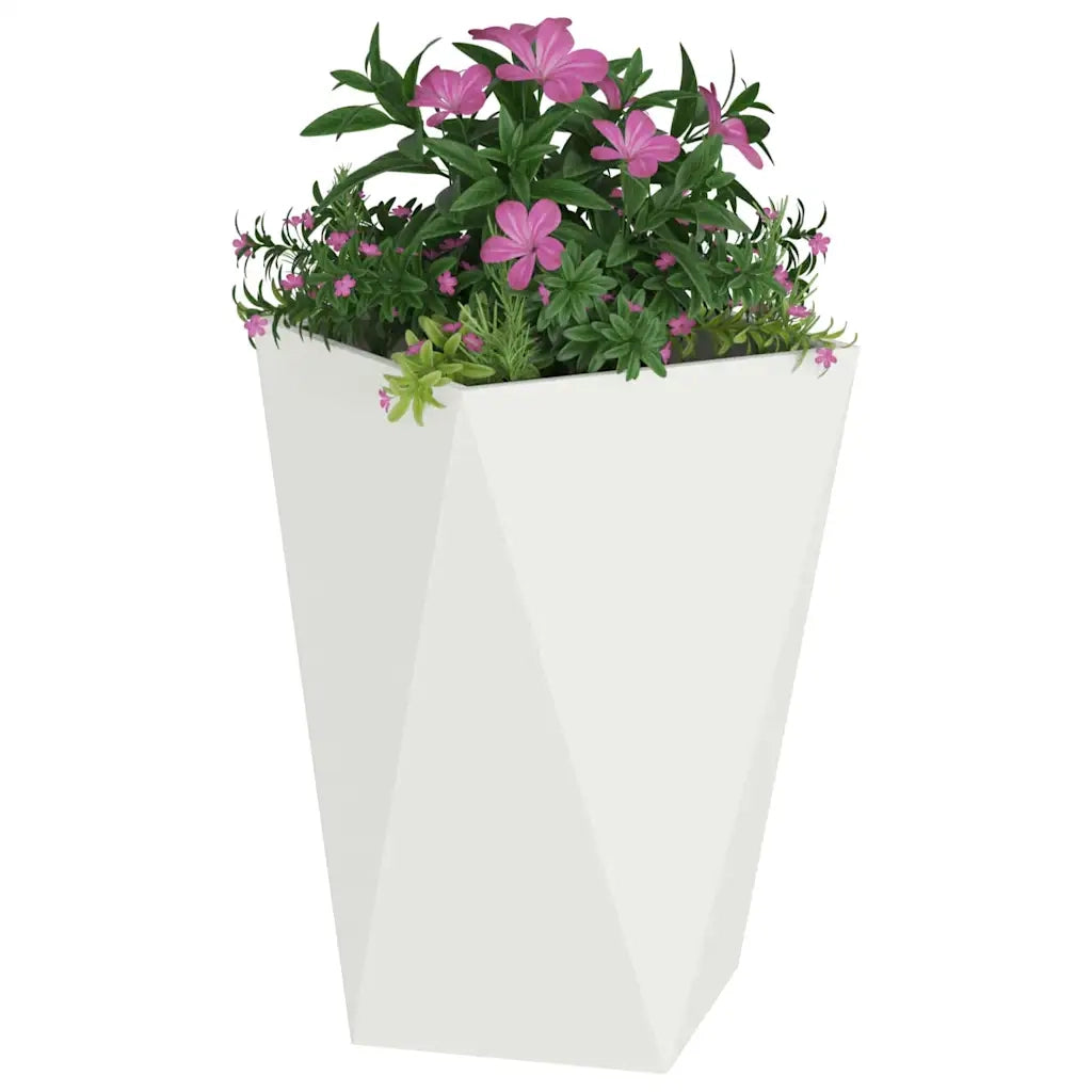 Fioriera Bianco 50 x 50 x 75 cm Acciaio