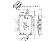 SERRATURA TRIPLICE APPL. SCROCCO CIL.EUR. 85571/28 CATENACCCIO + 10- - mm.63 DX (85571D28AN) - 1 pezzi MOTTURA