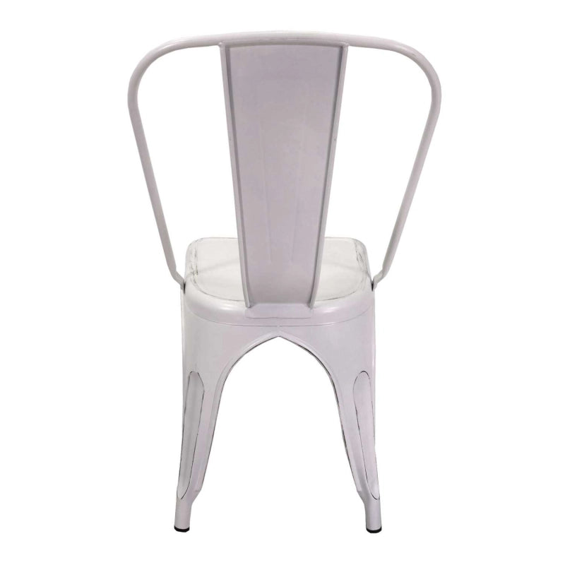 Sedia ferro new bristol bianco antico cm 43x43h45/84