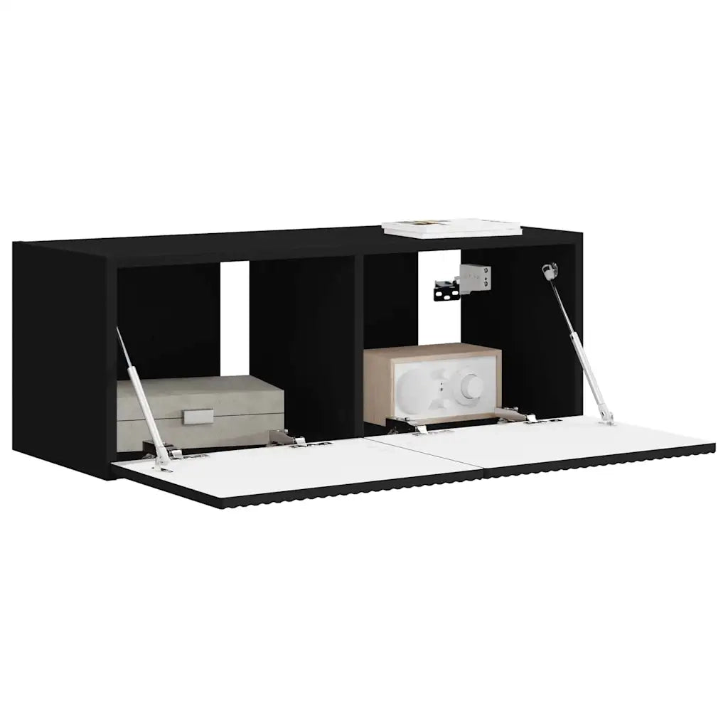 Mobile TV da parete-Mobile TV a Muro-Credenza TV Nero 60 x 31 x 29.5 cm Legno multistrato 101627
