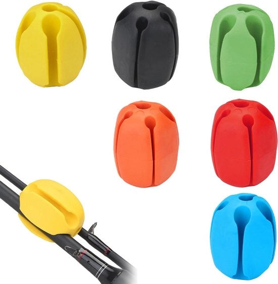 Supporto di blocco per canna da pesca in gomma - Kit di fissaggio e protezione per canna da pesca (6 pezzi)