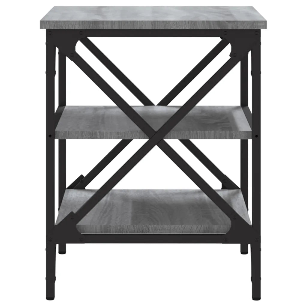 Tavolini 2 pz Grigio Sonoma 40x42x50 cm in Legno Multistrato