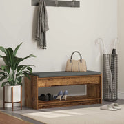 Panca per ingresso con cuscino Legno vecchio 103 x 38 x 45 cm