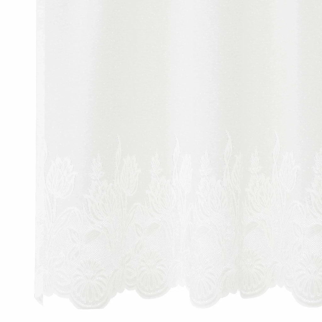 Tenda in Pizzo con tende Bianco 750 x 100 cm Poliestere 4107944
