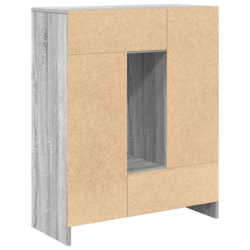 Credenza con Cassetti e Ante Grigio Sonoma 73x31x90 cm 861855