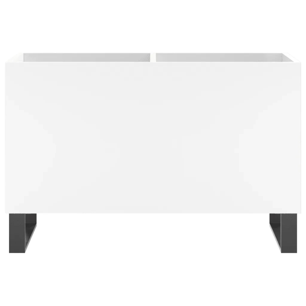 Mobile Porta Dischi Bianco 74,5x38x48 cm in Legno Multistrato 831732
