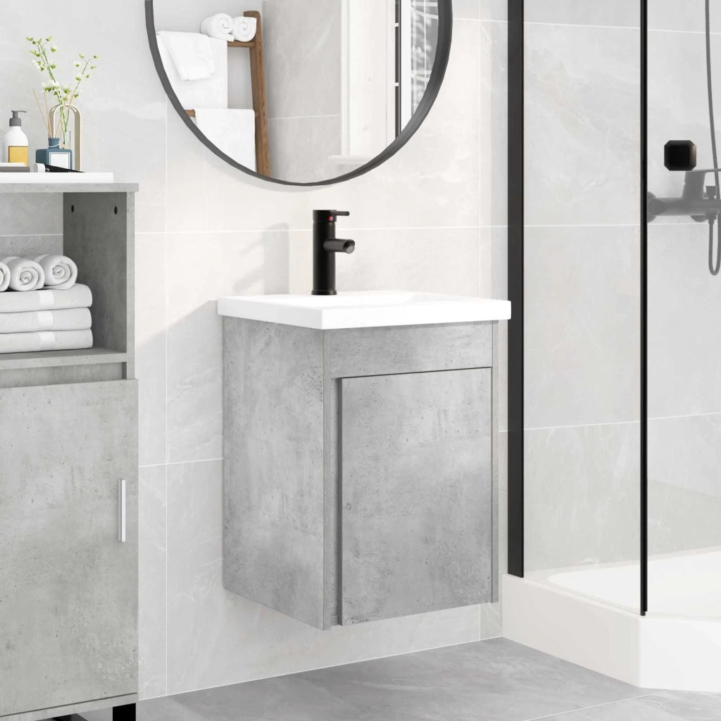 Mobile bagno con rubinetto Grigio Cemento 42 x 40 x 74,5 cm 889532